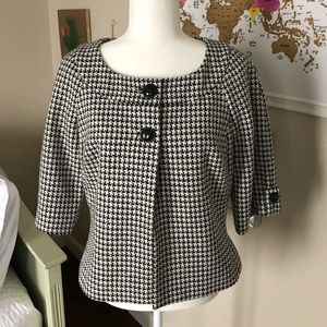 White House Black Market Houndstooth Blazer